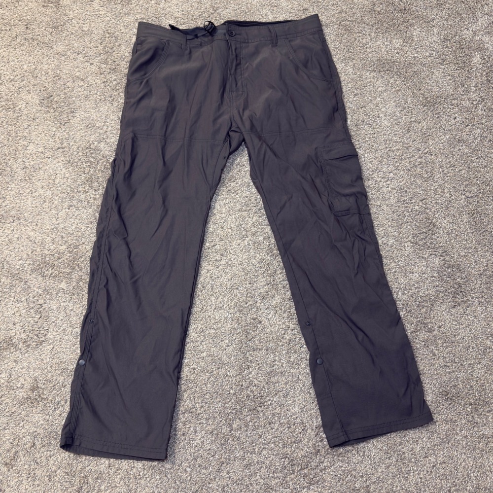 Prana Zion Relaxed Fit Hiking Pants Mens 36x30 Charcoal Grey Cargo Trousers